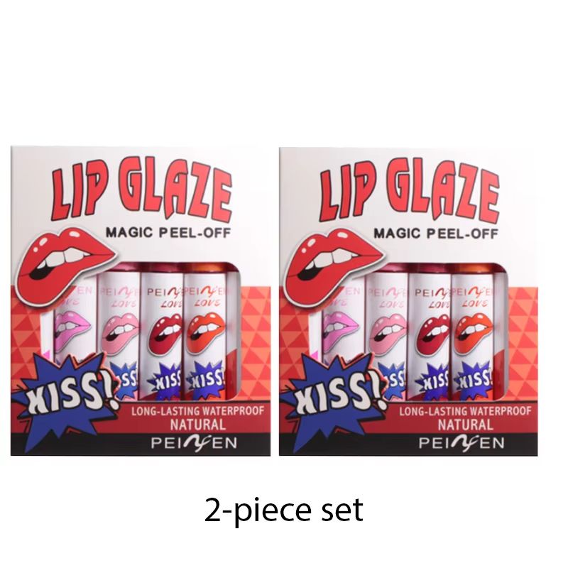 Peel Off Lip Stain Gloss Long Lasting Waterproof Liquid Lip Tint Non Stick Cup Lip Glaze