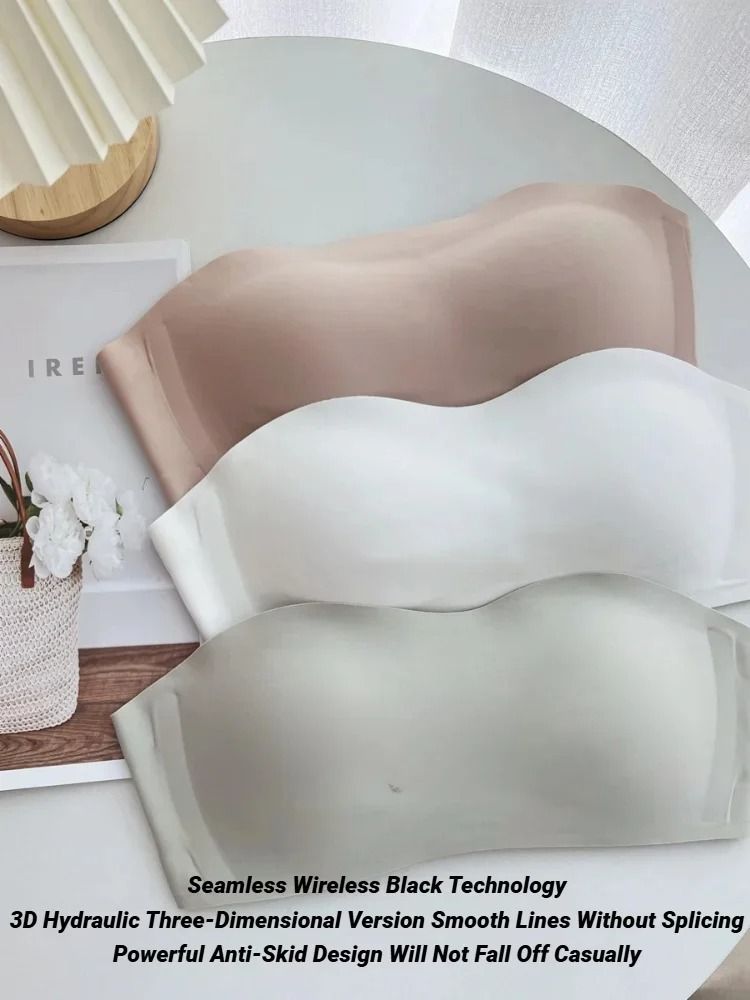 Womens Seamless Strapless Bra - Invisible Cup Non-Wire Lingerie