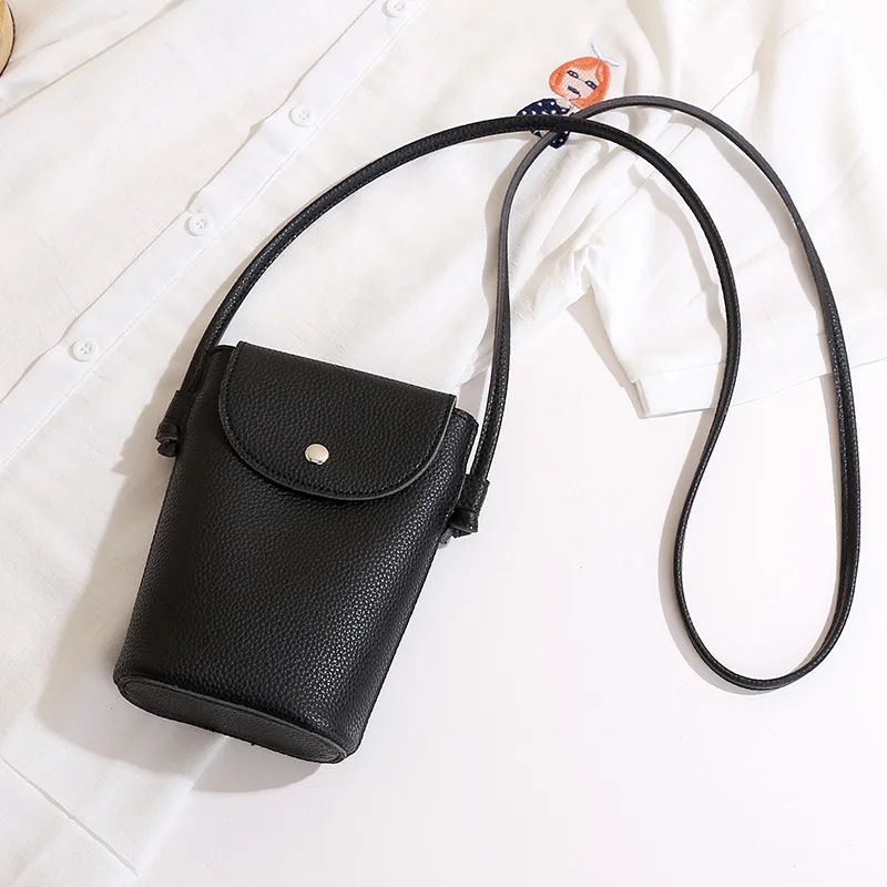 Soft Flap Womens Crossbody Phone Bag, PU Leather Shoulder Purse with Adjustable Strap