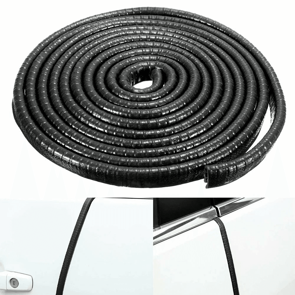 Black Rubber U Shape Seal Guard, Car Door Edge Protector, Trim Molding for Auto, Easy Install & No Paint Damage
