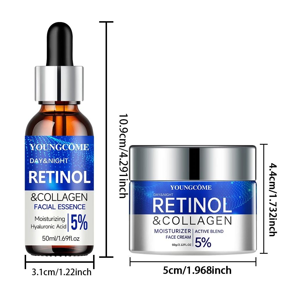 Retinol Cream and Serum Anti Aging Skincare Set