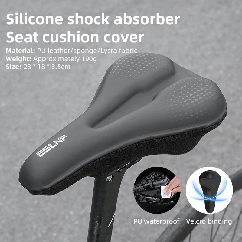 Gel Soft Bike Anti Slip Waterproof Saddle Cover with Cushion Padding