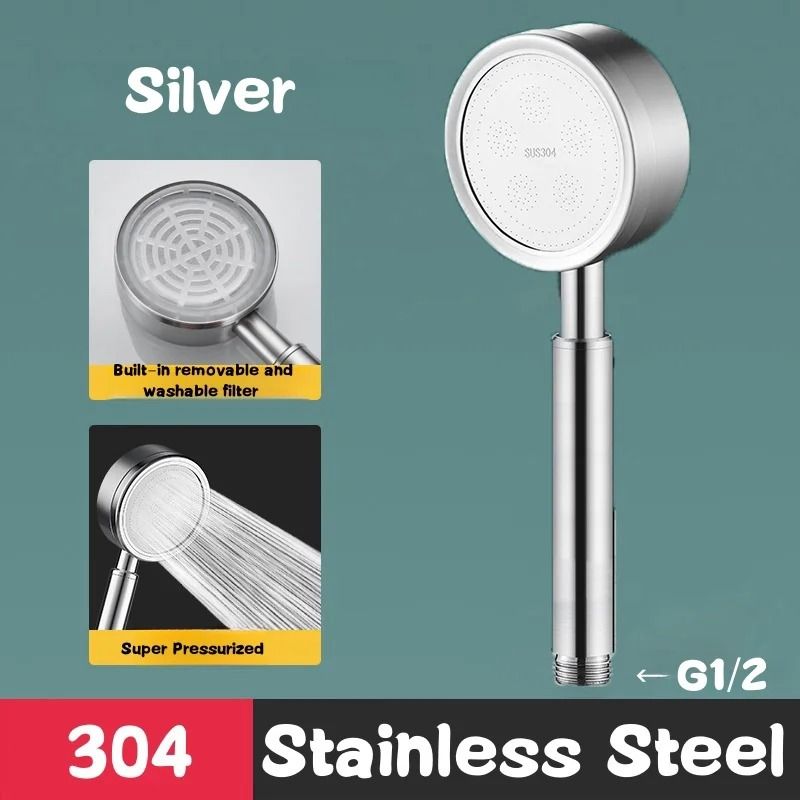 SUS 304 Stainless Steel High Pressure Handheld Shower Head