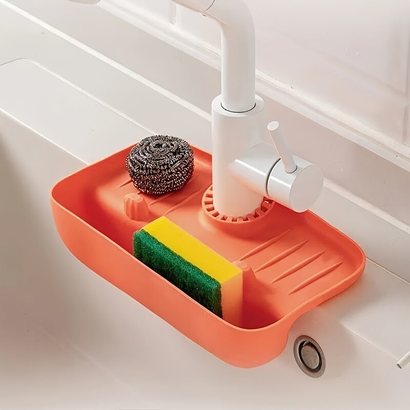 Silicone Sink Faucet Mat Splash Guard Kitchen Sink Organizer Water Catcher Pad