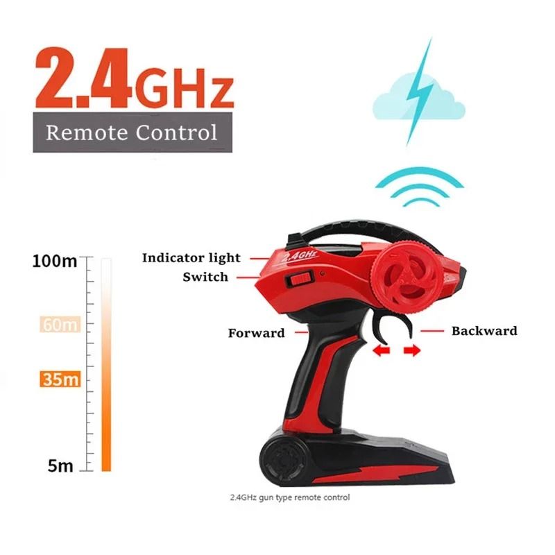 4WD RC Off-Road Car with Shockproof Suspension and 2.4GHz Remote Control – 1:12 / 1:16 Scale