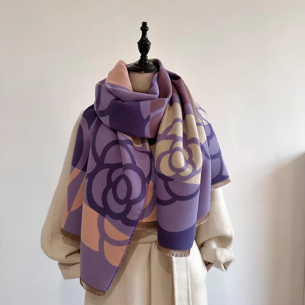 Luxury Women's Cashmere Winter Scarf – Thick Warm Pashmina Shawl Wrap Blanket Bufanda
