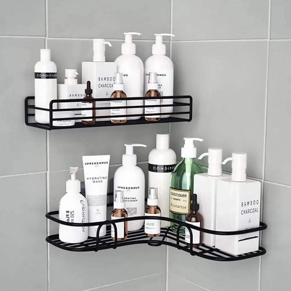 No Drill Bathroom Corner Shelf