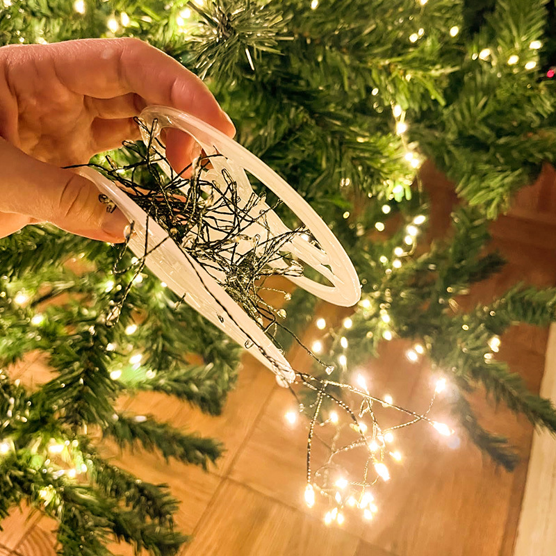 Starry Sky Flower Wreath Decorative Lights, Outdoor Remote Control Copper Wire Lights, Christmas Tree Light String