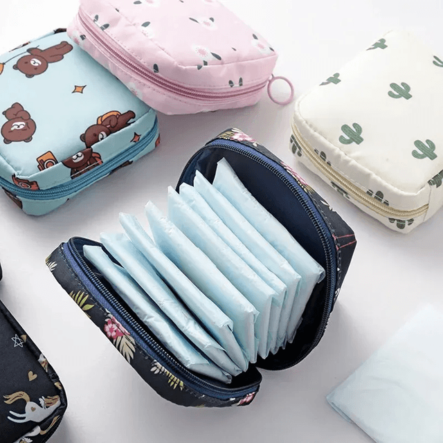 FlowGuard Portable Sanitary Napkin Storage Pouch Waterproof Organizer