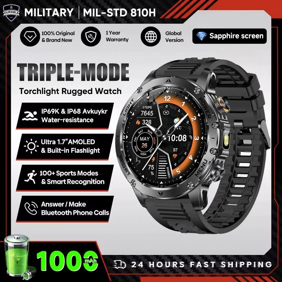 PowerPulse AMOLED GPS Smart Watch Bluetooth Call NFC Fitness Watch