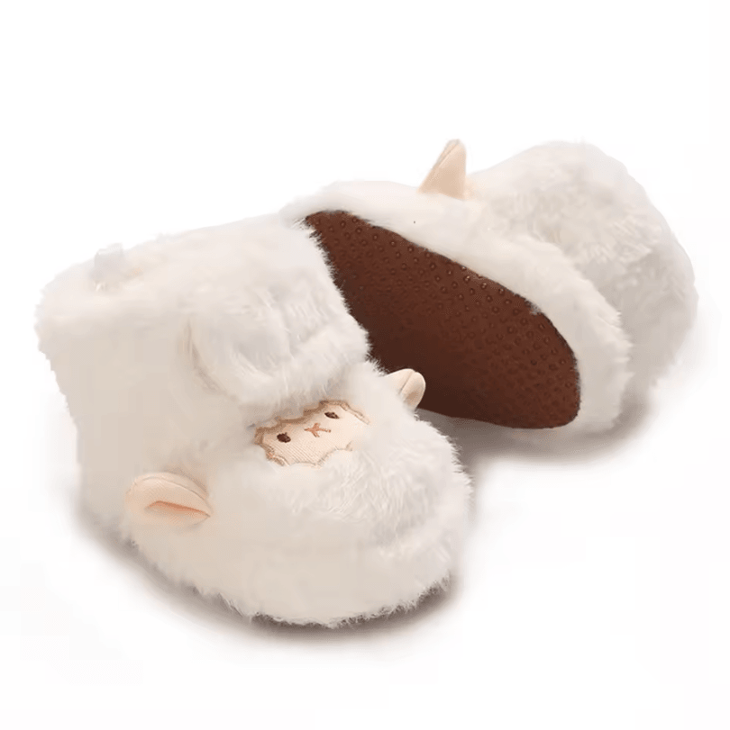 SnowBuddy Baby Animal Print Snow Boots – Cozy Infant First Walker Boots with Soft Non-Slip Sole