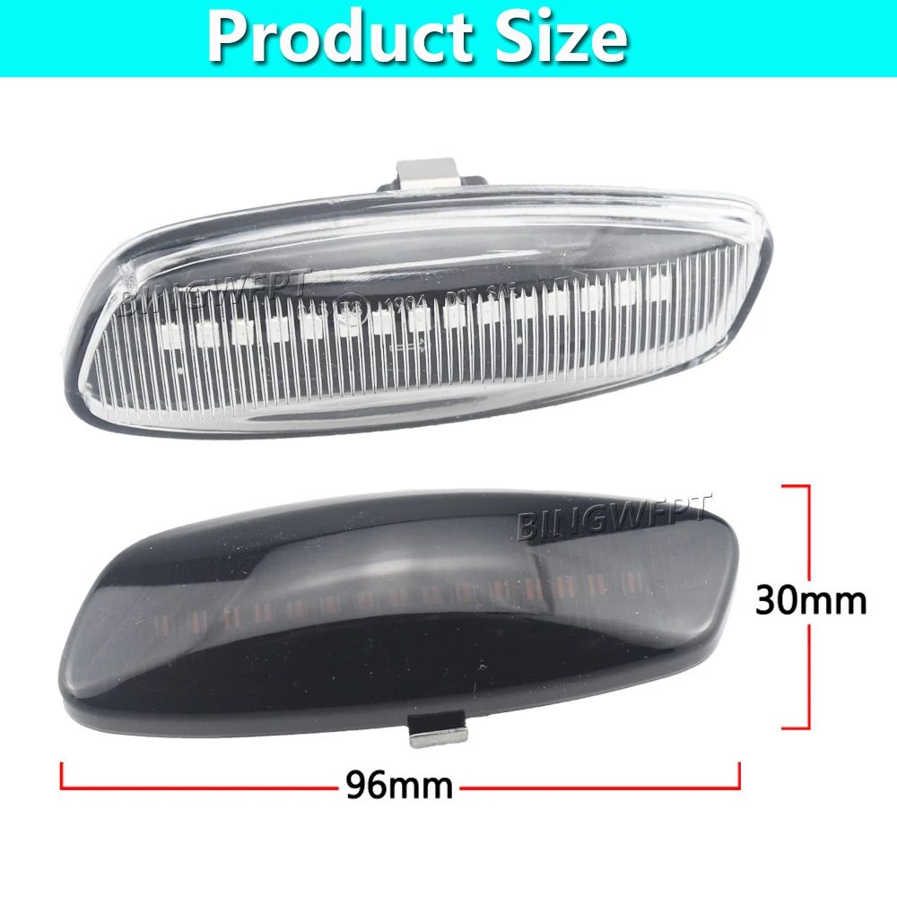 Dynamic LED Sequential Side Marker Lights for Peugeot & Citroen (2-Piece Set)