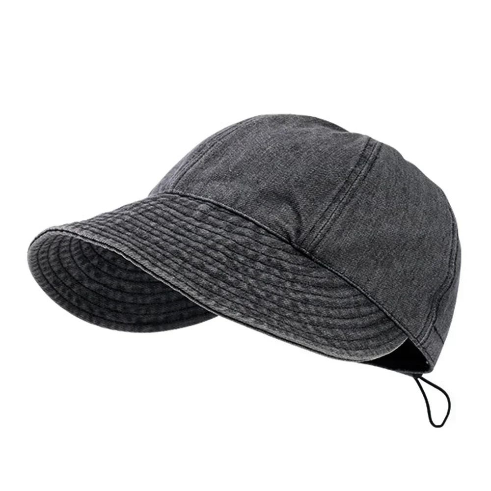 Foldable Wide Brim Sun Hat Adjustable Cotton Summer Beach Cap