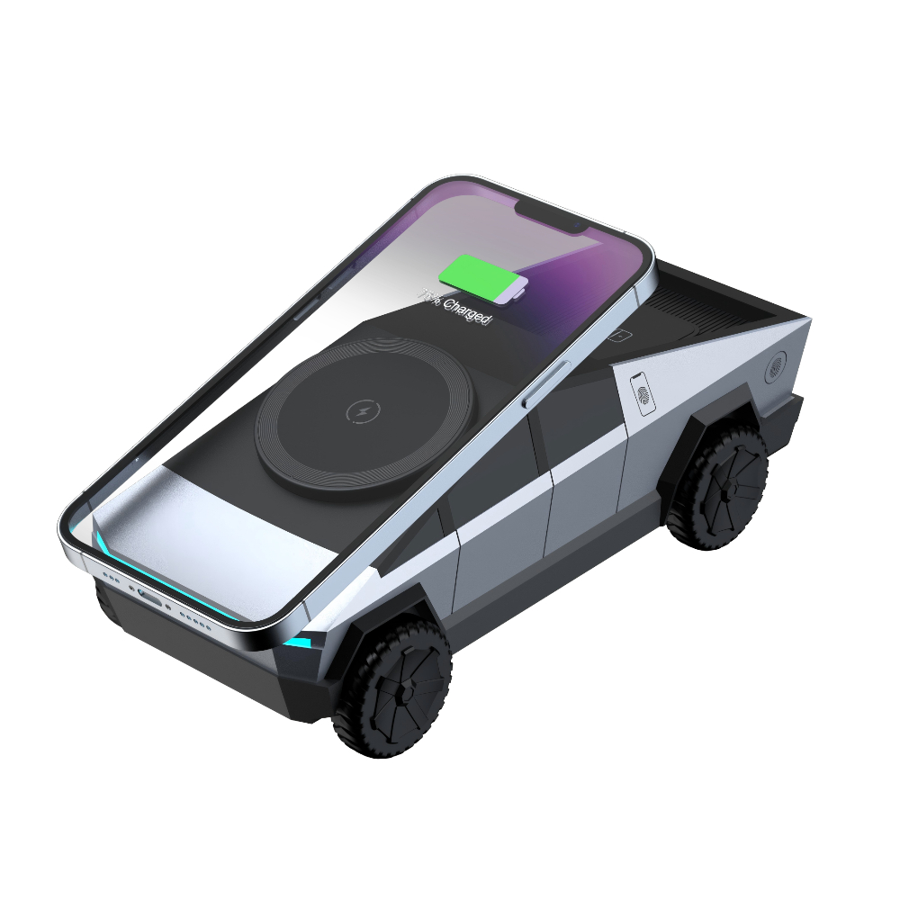 Multifunctional 3-in-1 Wireless Charger, Cybertruck Desktop Qi2 Charger, iPhone, iWatch, AirPods Charging
