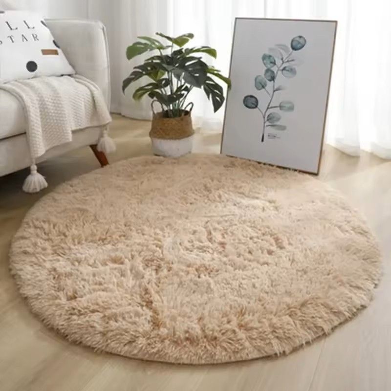 Super Soft Plush Round Rug Mat Fluffy Thick Pile Carpet for Living Room Bedroom Kids Room and Home Decor