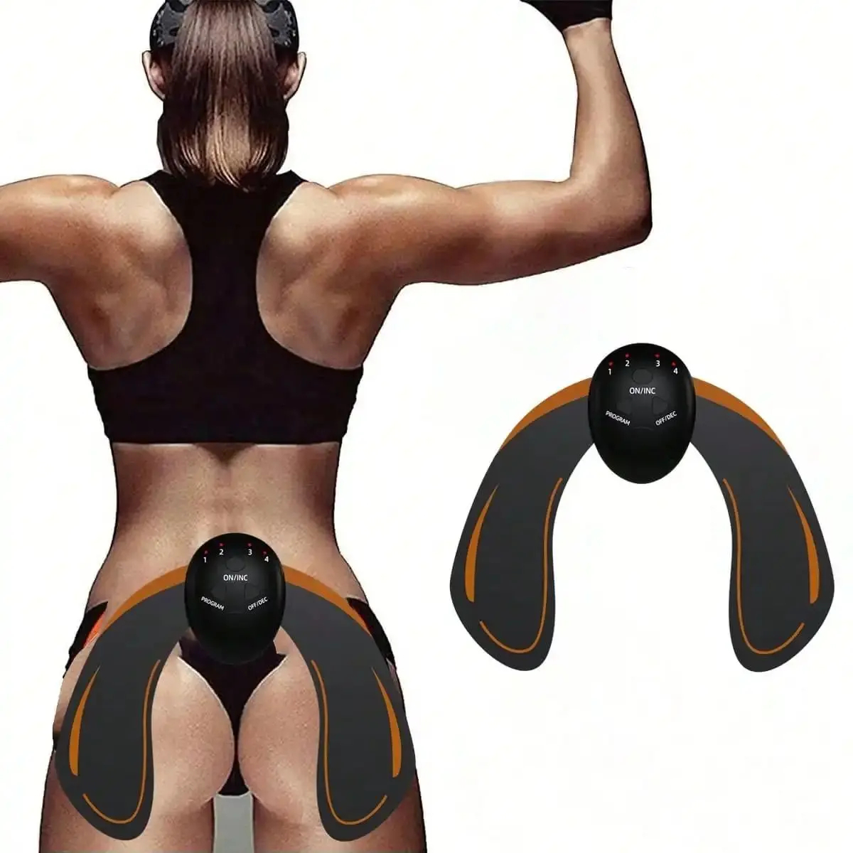 EMS Toning Fitness Belt for Hip & Waist, Vibration Massage, Muscle Relaxation, Home Workout