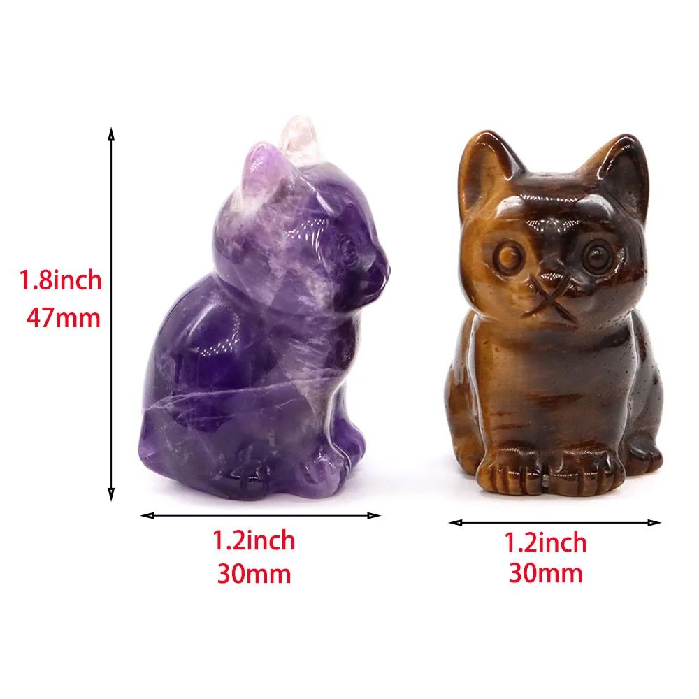 Amethyst Crystal Cat Statue