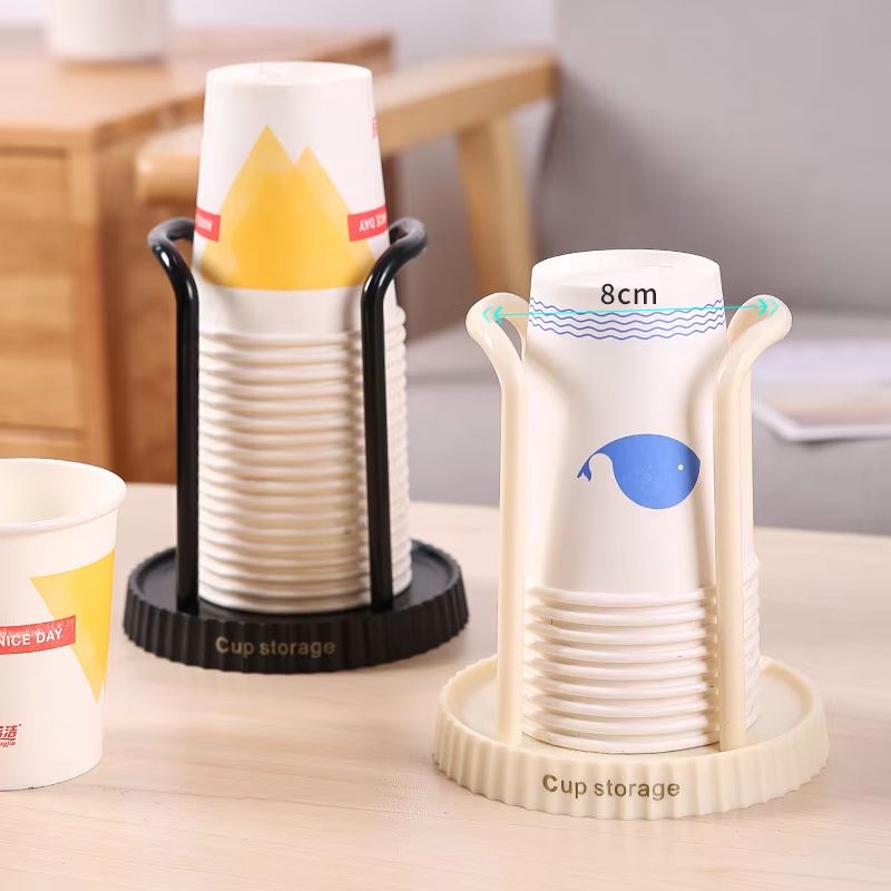Desktop Disposable Paper Cup Storage Rack – Compact Holder for Living Room & Dining Room