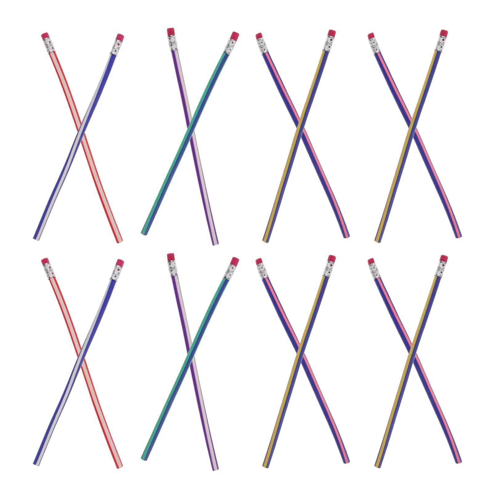 20pcs Flexible bendable pencils Colorful PVC kids writing pencils for School and Classroom Rewards