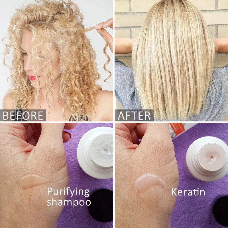 PURC Keratin Shampoo Conditioner Hair Mask Smoothing Treatment