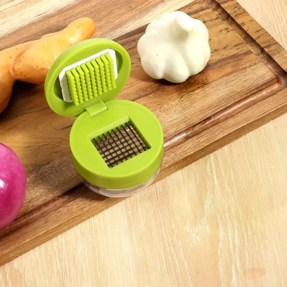 Stainless Steel Garlic Press & Mincer Kitchen Tool Set with Ginger Crusher and Vegetable Slicer
