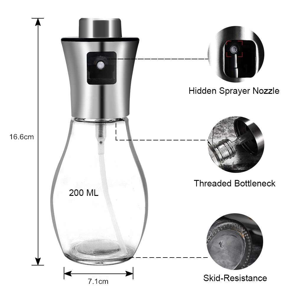 Oil Sprayer for Cooking Olive Oil Sprayer Mister with Funnel Olive Oil Spray Bottle for Salad BBQ Baking