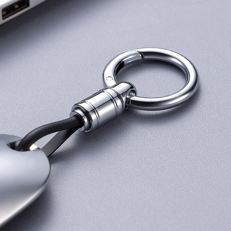 Metal Car Key Chain Pendant with Waist Hanging Buckle