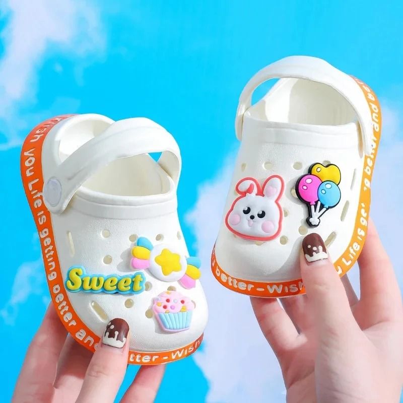 Summer Children Garden Slippers Boys and Girls Beach Sandal Lightweight Breathable Cute Cartoon Slip Baby Slippers