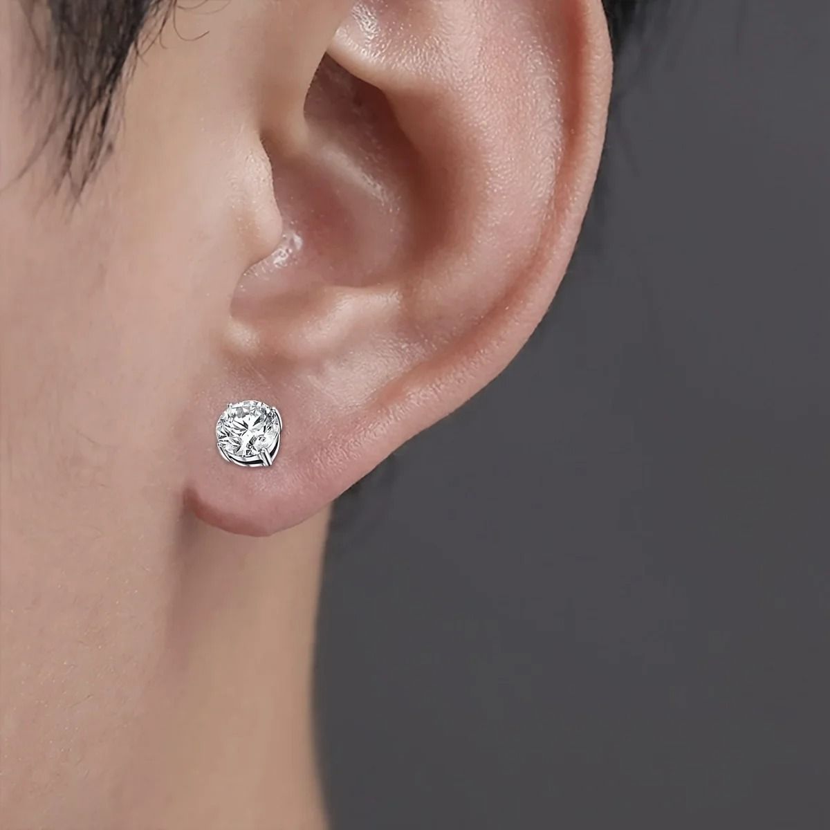 Crystal Strong Magnetic Ear Stud Set