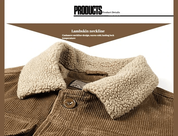 Mens Casual Cotton Jacket Autumn Winter Lapel Coat