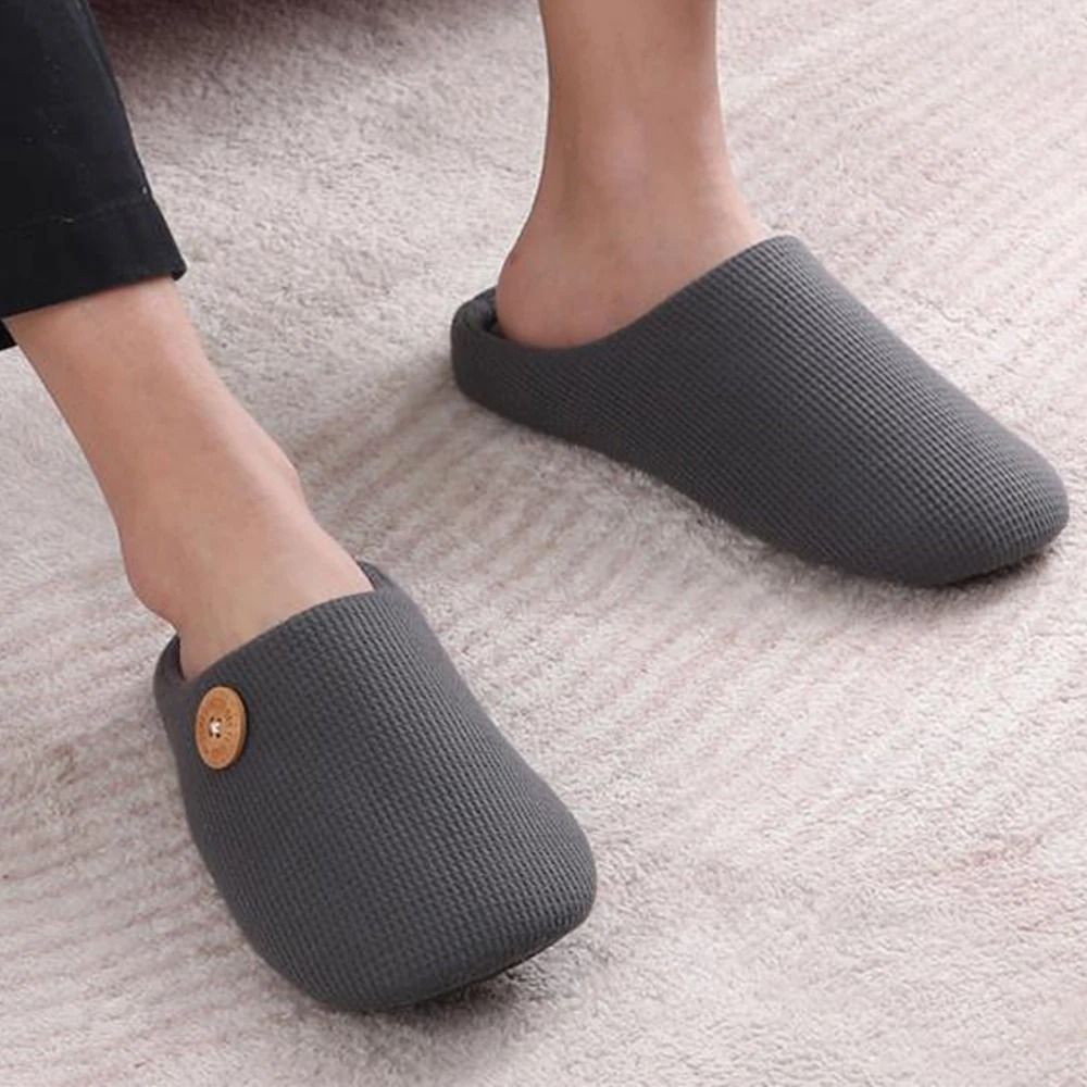 Warm Cotton Slippers for Men and Women Soft Indoor House Slides