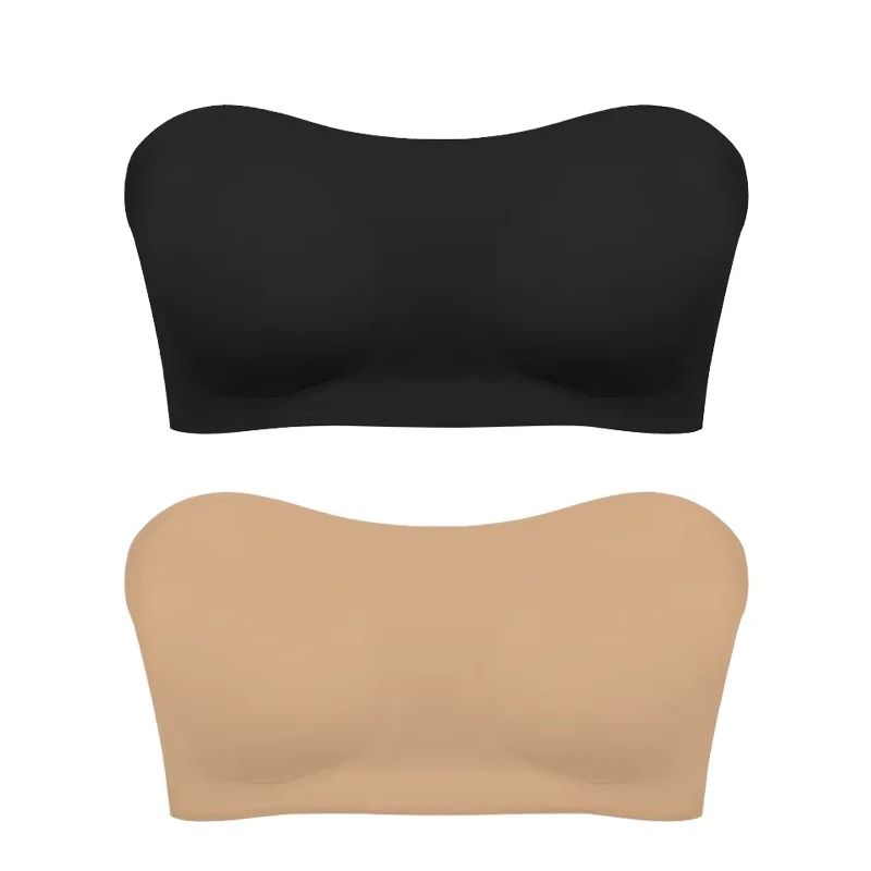 Seamless Ice Silk Strapless Push Up Anti-Slip Bra