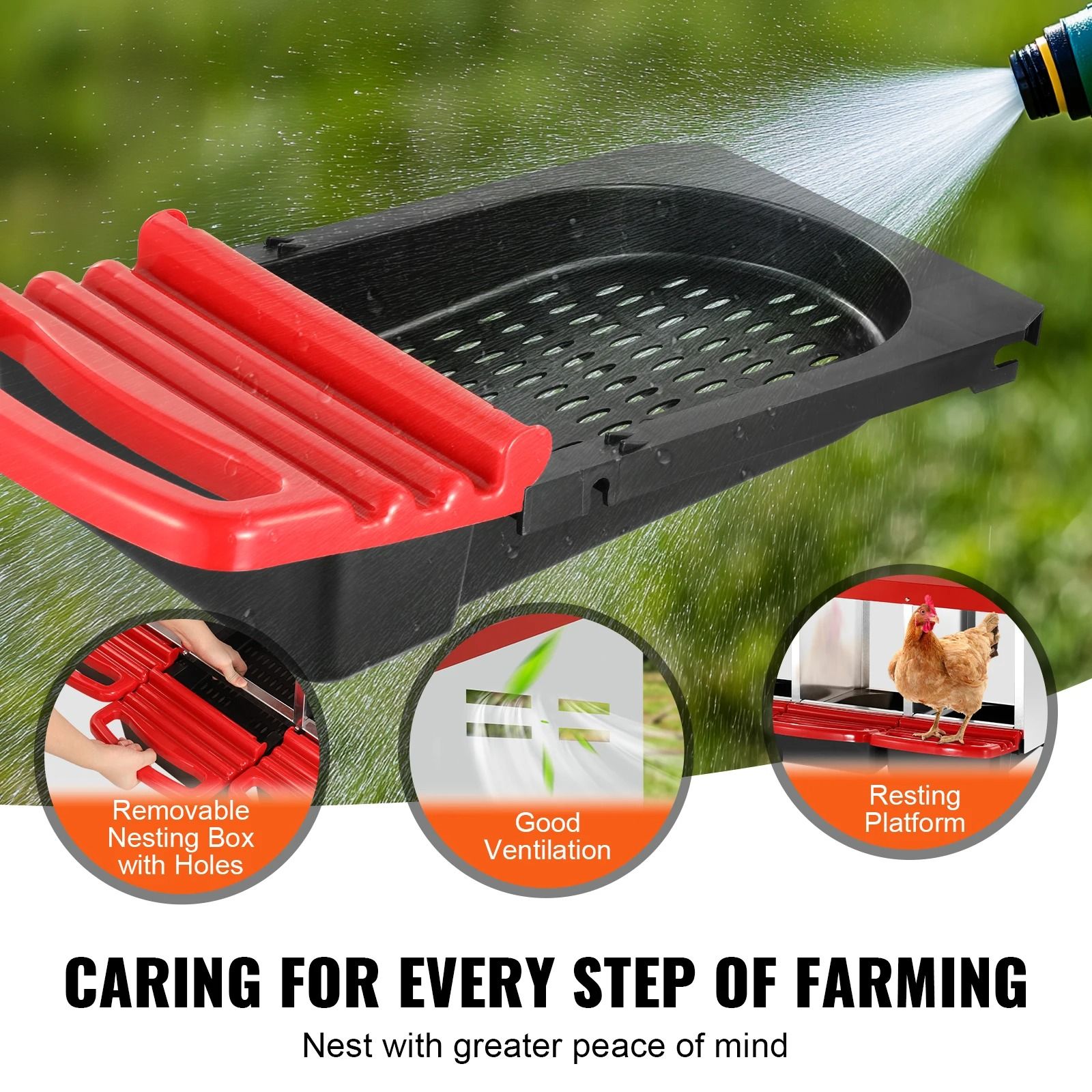 Large Capacity Metal Chicken Nesting Boxes with Removable Trays and Easy-Clean Design
