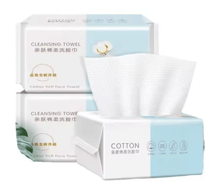 PureSoft Disposable Face Towels Cotton Makeup Remover Cleansing Towels