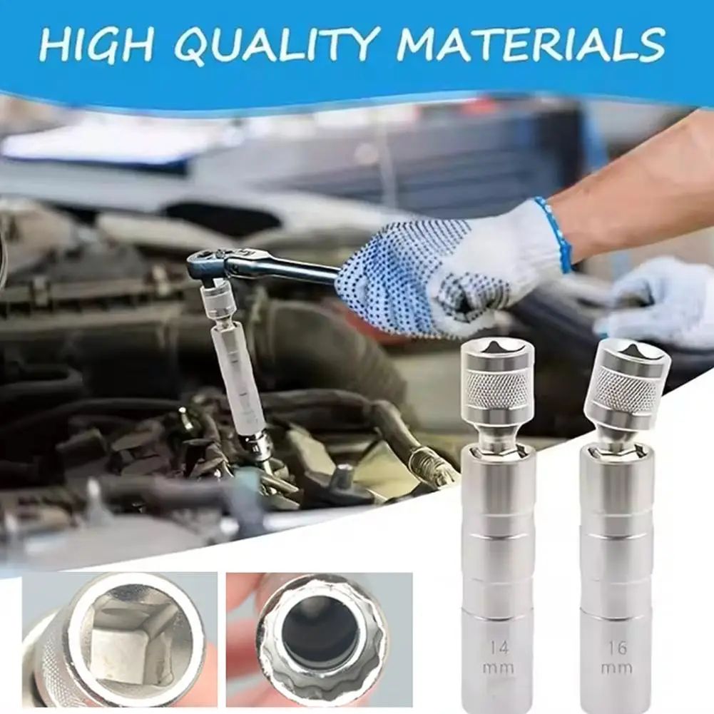 ProMag Magnetic Spark Plug Socket Wrench - 14mm & 16mm Automotive Spark Plug Removal Tool