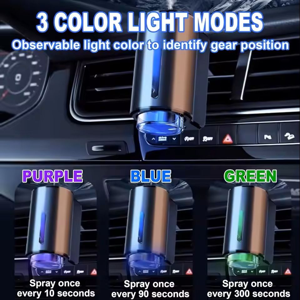 Rechargeable Car Air Freshener with Adjustable Fragrance Levels