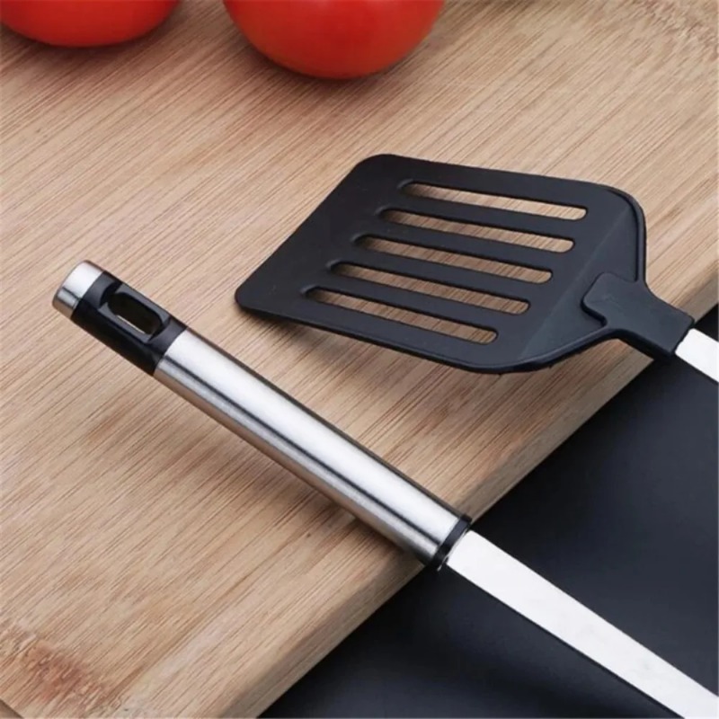 Stainless Steel Turners, Nylon Handle Spatula, Egg, Fish Frying Pan Scoop, Fried Shovel Cooking Tool