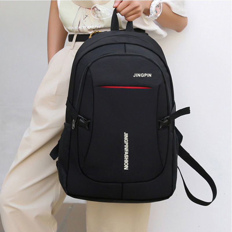 Casual Canvas Laptop Briefcase Simple Dual Shoulder Travel Bag for Men & Women