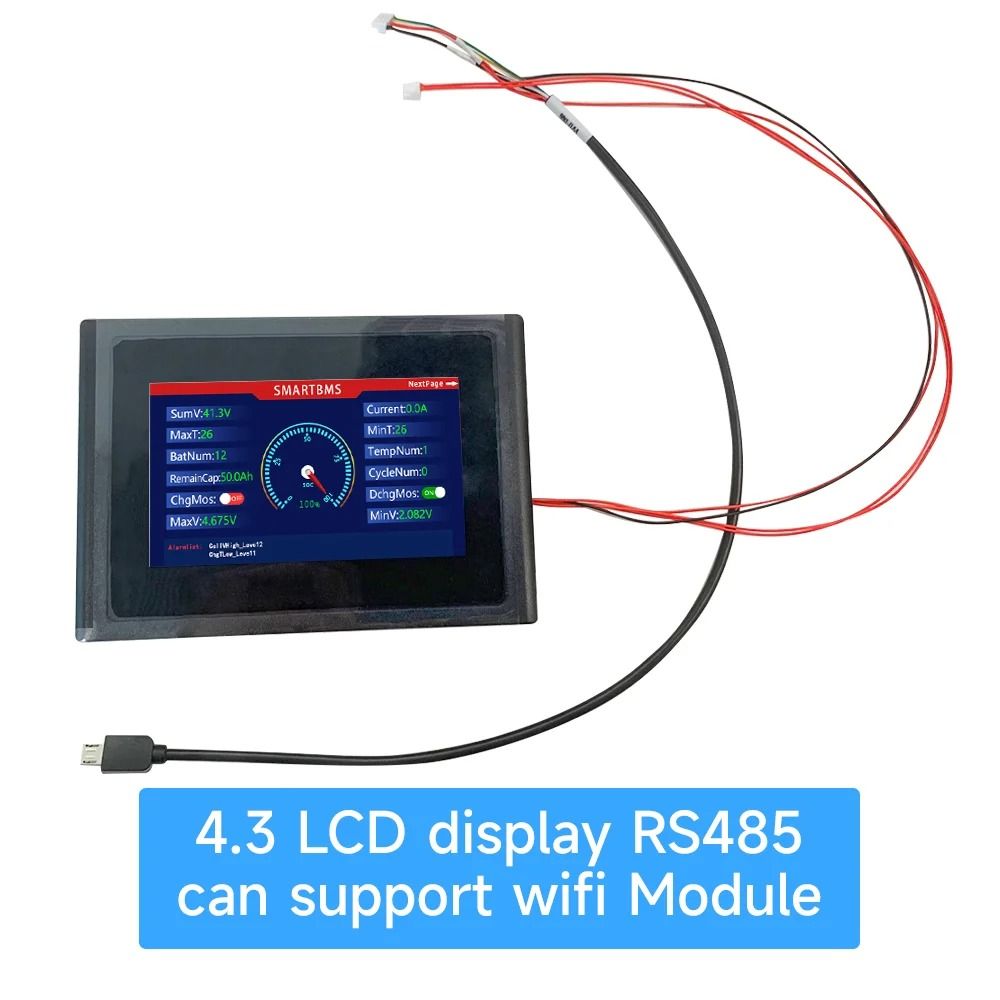 Smart BMS with Bluetooth and WiFi Active Balance Protection
