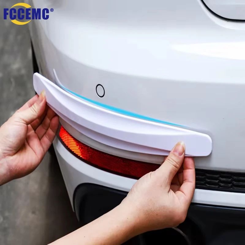2-Piece Car Bumper Protector Strip Guard for Scratch and Collision Protection