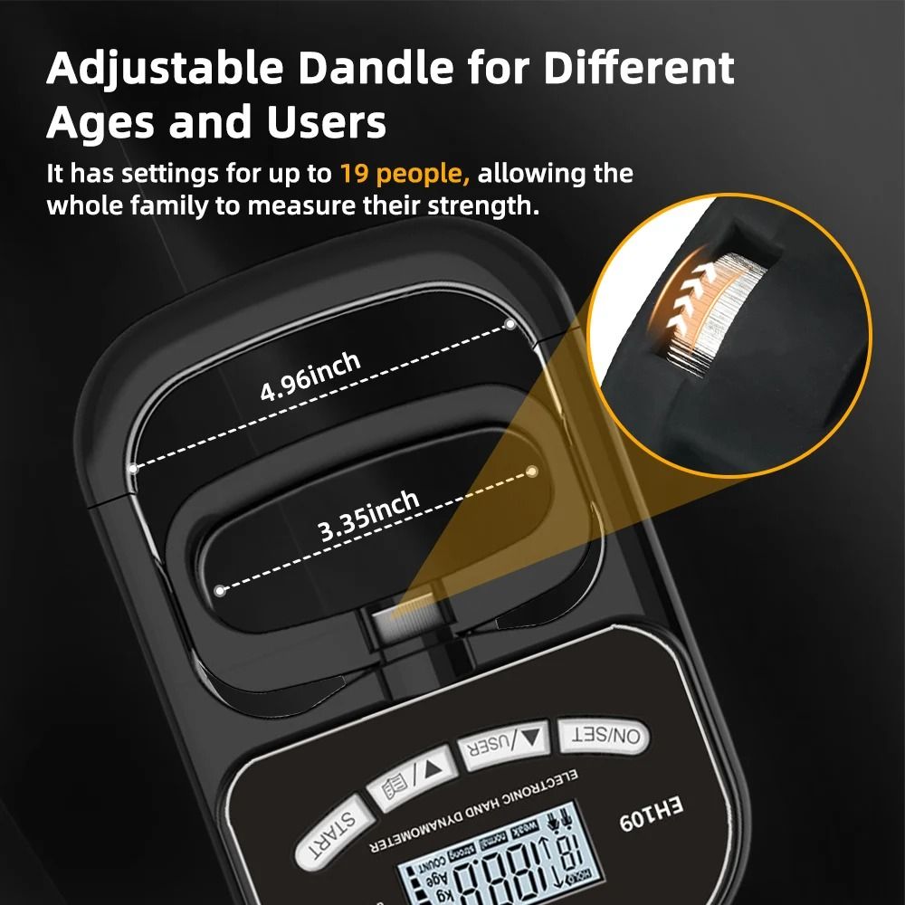 Digital Grip Strength Tester with LCD Display