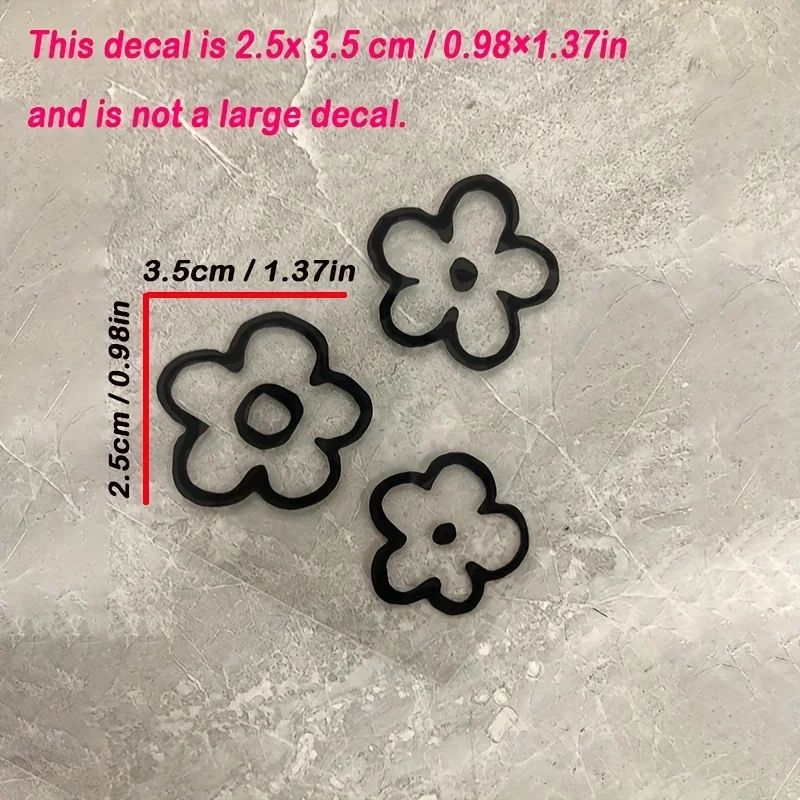 Flower Car Decal Set (3PCS) – Waterproof car mirror stickers & bumper decoration stickers for a Cute