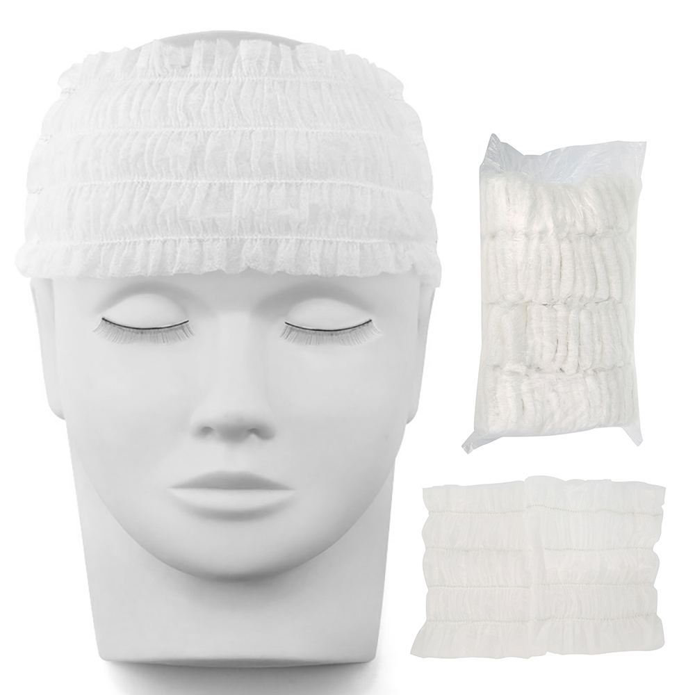Disposable Headbands, Non-Woven Spa Salon Headbands, Soft Stretch Hair Band, Lightweight & Breathable Skin Care Hair