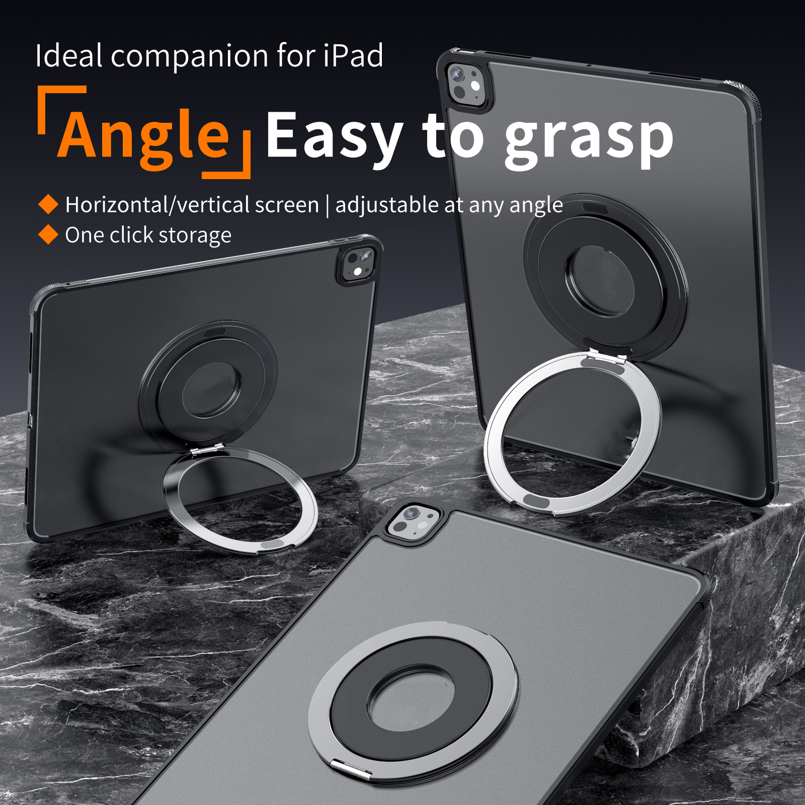 Universal Metal Bracket Stand, 360° Rotating Magnetic Holder Mount for Tablets