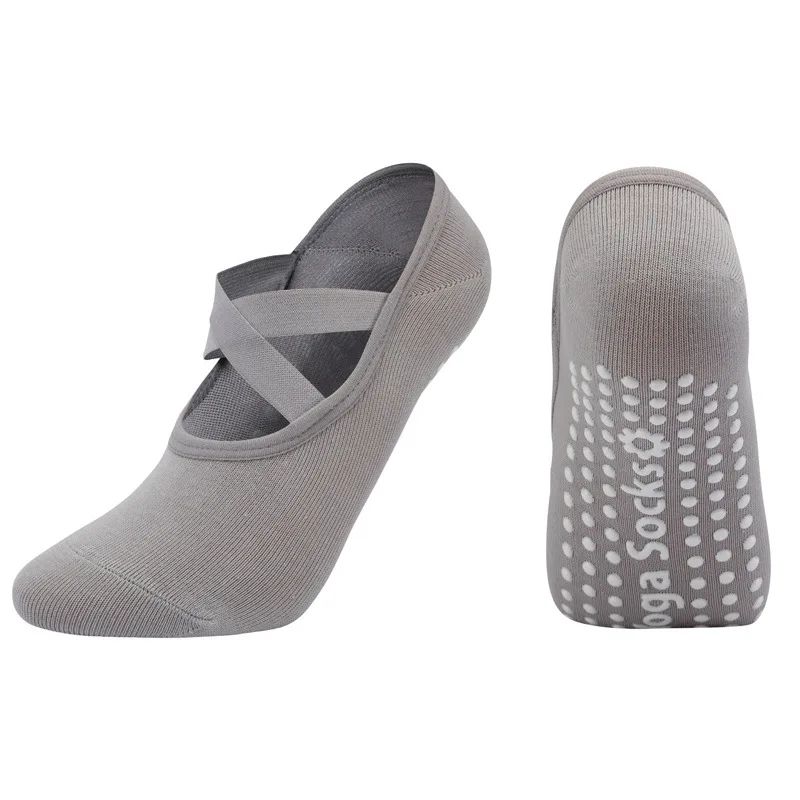 Professional Womens Backless Yoga Socks – Silicone Anti-Slip Ballet & Pilates Grip Socks
