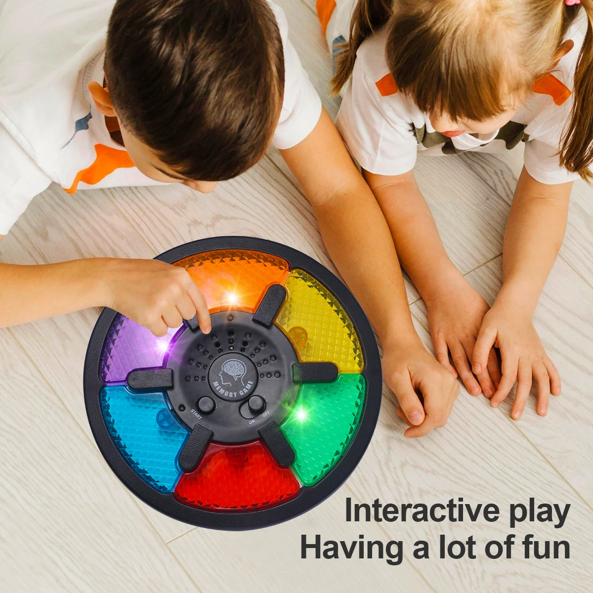 Handheld Memory Game Toy with Lights and Sound Electronic Brain Training Puzzle for Kids and Family Fun