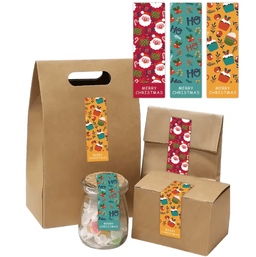 90-Pack Christmas Stickers for Gifts – Holiday Gift Wrapping Labels & Merry Christmas Decorative Stickers (3.5 x 1.2 in)