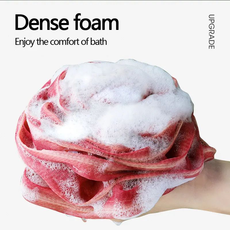 Rose Mesh Bath Sponge Exfoliating Shower Loofah Soft Body Cleaning Puff