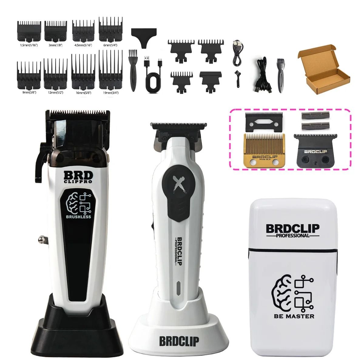 BRDCLIP X Series Professional Hair Clipper Trimmer and Shaver Set