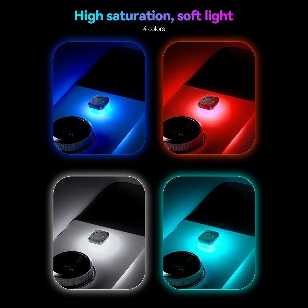 Universal USB Car Interior LED Ambient Light Plug and Play Atmosphere Lamp